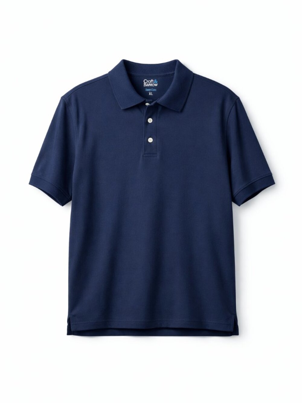 Croft & Barrow Men’s Navy Short‑Sleeve Polo Shirt | Easy Care | Size XL